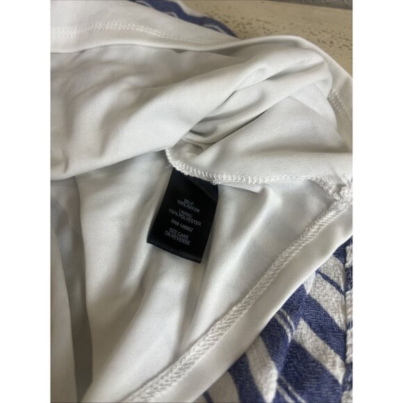 Torrid Dress Women’s Plus 3X Blue White Striped Long Sleeve Drawstring Pockets - Picture 5 of 11